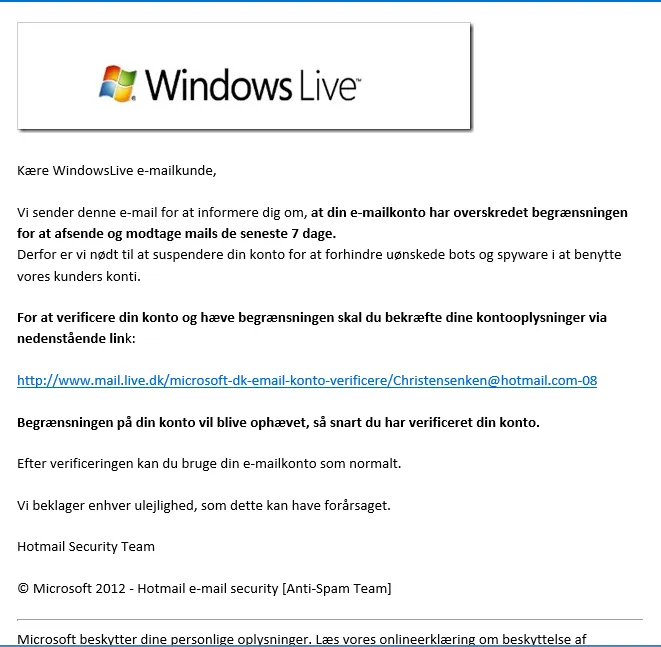 Phishing Email